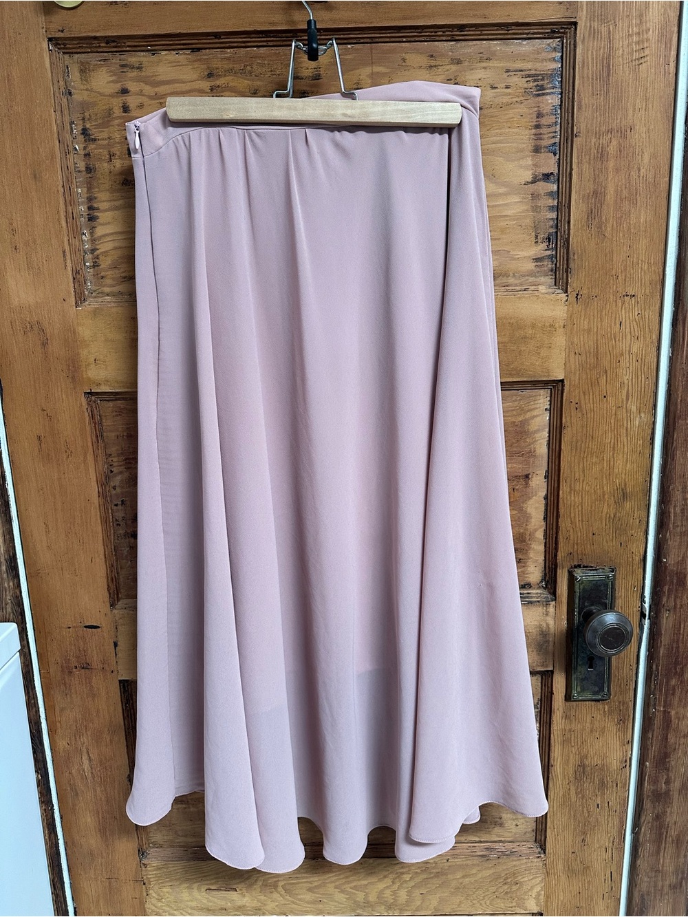 Women's Flowing Midi Skirt, dusty pink